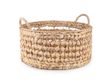 Zdjęcie: Kosz z hiacyntu wodnego z uchwytami 40x40x18/24 cm TIN TOURS