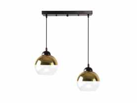 Lampa wisząca Contessa 2X40 W E27 czarny złoty CANDELLUX