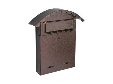 Zdjęcie: Skrzynka na listy szyld03 okrągła antyk miedź METRO