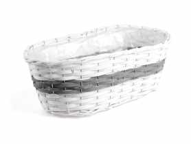 Koszyk wiklinowy do obsadzania kwiatami 42x22x15 cm TIN TOURS