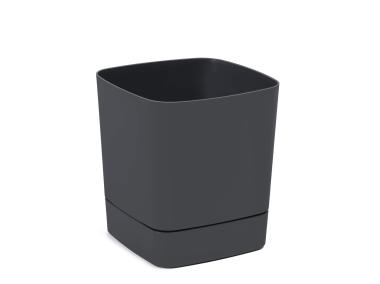 Zdjęcie: Donica z podstawką Clima 34x34 cm antracytowa LAMELA PLASTIC