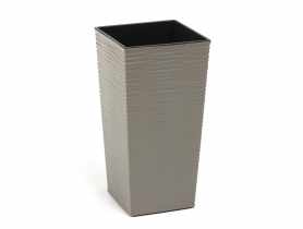 Doniczka Finezja Eco 19x19 cm dłuto szary LAMELA