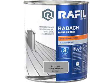 Zdjęcie: Farba na dach Radach szary okienny RAL7040 0,75L RAFIL