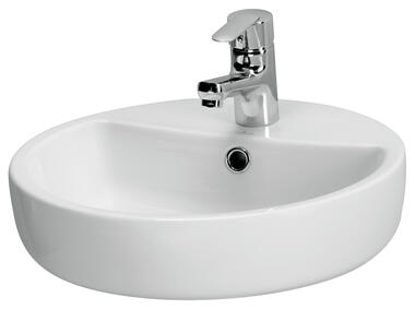 Zdjęcie: Umywalka nablatowa Caspia 44 cm ring box CERSANIT