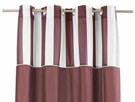 Zasłona welwetowa z drukowanym górnym pasem stripe chic róż 140x270 cm CHIC HOME