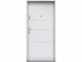 Drzwi wejściowe do mieszkań Bastion A-66 Biały 90 cm prawe ODO KR CENTER