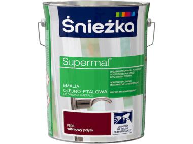 Zdjęcie: Emalia Supermal wiśniowy F595 5L ŚNIEŻKA