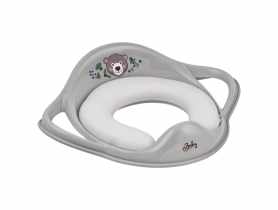 Nakładka sedesowa dla dzieci miękka Misiu Leśna Ferajna, szary NERGIS