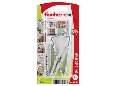 Zdjęcie: Kołek uniwersalny z kołnierzem i hakiem prostym Ux 10x60 mm R WH K NV FISCHER