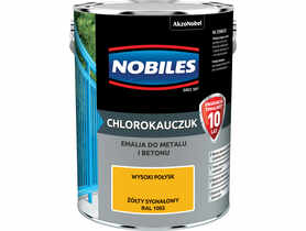 Farba emalia chlorokauczukowa 5 L żółty sygnałowy NOBILES