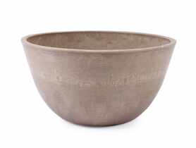Doniczka z kompozytu misa 31x31x15 cm taupe TIN TOURS