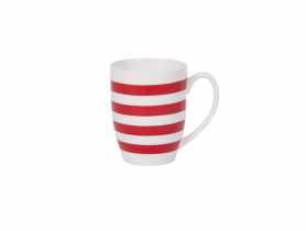 Kubek 380 ml Paski czerwone AMBITION