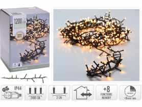 Łańcuch świetlny sznurowy 24 m 1200 led ciepły biały KOOPMAN