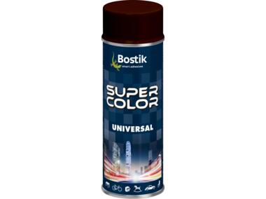 Zdjęcie: Lakier uniwersalny Super Color Universal brąz czekoladowy RAL 8017 400 ml BOSTIK