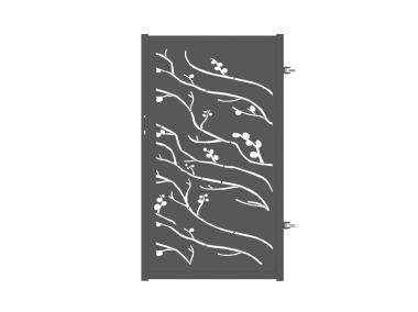 Zdjęcie: Furtka Melania 0,90 m, 1,50 m, stal ocynk+RAL7016 struktura prawa, z elektrozaczepem POLBRAM