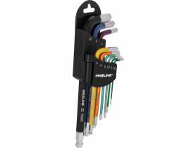 Klucze imbusowe z kulką kpl. 9 szt. 1,5-10 mm, S2, PROLINE