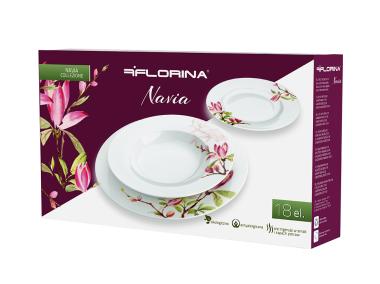 Zdjęcie: Komplet talerzy Navia 18-elementowy FLORINA