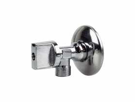 Zawór kulowy kątowy 1/2x3/8 antykamienny z metalowym pokrętłem TYCNER