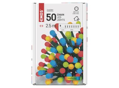 Zdjęcie: Lampki choinkowe 50 LED kulki 2,5 m IP20 multikolor EMOS