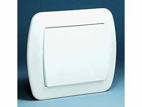 Włącznik pojedynczy AW1 biały ECOLINE