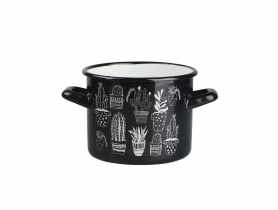 Garenk prosty Cactus black 2,4 L - 16 cm czarny ALTOMDESIGN