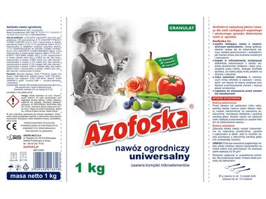 Zdjęcie: Nawóz ogrodniczy granulowany 1 kg AZOFOSKA