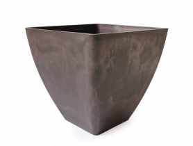 Donica z kompozytu 30x30x28 cm brązowa TIN TOURS