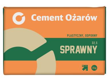 Zdjęcie: Cement SPRAWNY CEM II/B-M (V-LL) 32,5 R 25 kg CEMENT OŻARÓW