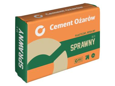 Zdjęcie: Cement SPRAWNY CEM II/B-M (V-LL) 32,5 R 25 kg CEMENT OŻARÓW