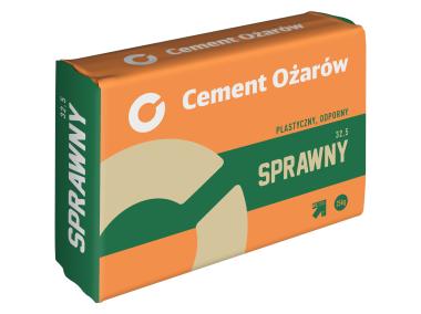 Zdjęcie: Cement SPRAWNY CEM II/B-M (V-LL) 32,5 R 25 kg CEMENT OŻARÓW