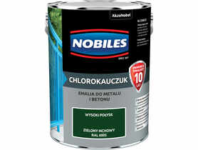 Farba emalia chlorokauczukowa 5 L zielony mchowy NOBILES