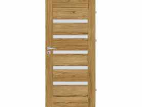 Drzwi wewnętrzne Credo 80L Dąb Catania, mleczna szyba, pokój NAWADOOR