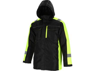 Zdjęcie: Kurtka ocieplana z kapturem, czarno-żółta, "M", CE, LAHTI PRO