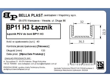 Zdjęcie: Łącznik wzdłużny BP11 H3 Ł do listwy do boniowania BELLA PLAST