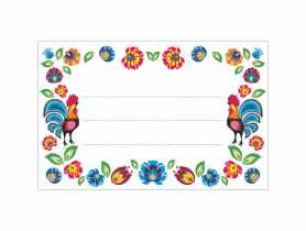 Etykiety samoprzylepne Folk 85x55 mm - 20 szt. BROWIN