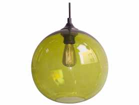 Lampa sufitowa wisząca Edison 60 W zielona + żarówka CANDELLUX