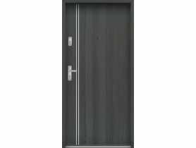 Drzwi wejściowe do mieszkań Bastion A-37 Grafit 80 cm prawe OSPŁ KR CENTER
