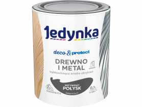 Emalia akrylowa Deco&Protect drewno i metal satynowy połysk grafitowy 0,7 L JEDYNKA