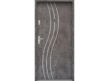 Zdjęcie: Drzwi wejściowe do mieszkań Bastion R-60 Beton ołówkowy 90 cm prawe ODP KR CENTER