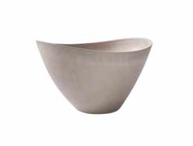 Doniczka z kompozytu w kształcie łódki 41x30x24 cm taupe TIN TOURS