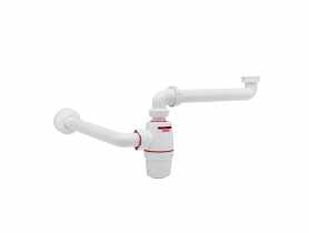 Syfon umywalkowy bez spustu Neo Air oszczędzający przestrzeń WIRQUIN SYFONY