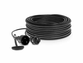 Przedłużacz 20 m, 1 gniazdo, 3 x 2,5 mm, czarny PLASTROL
