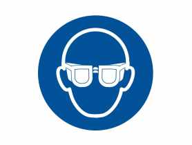 Oznaczenie "Nakaz stosowania ochrony oczu" 21x21 cm METRO