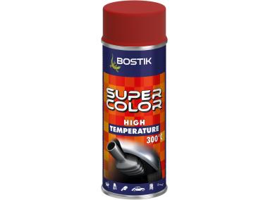 Zdjęcie: Lakier wysokotemperaturowy Super Color High Temperature czerwony 400 ml BOSTIK