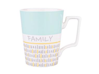 Zdjęcie: Kubek stożek wysoki 560 ml dekoracja family miętowy ALTOM DESIGN