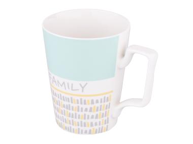 Zdjęcie: Kubek stożek wysoki 560 ml dekoracja family miętowy ALTOM DESIGN