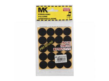 Zdjęcie: Podkładki filcowe premium fi 22 mm czarny MK