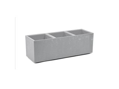 Zdjęcie: Kwietnik Karo 900x300x300 mm beton recycled, szary beton LAMELA