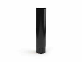 Rura spustowa 87 mm - 3 m StalGam czarny GAMRAT
