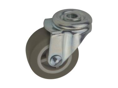 Zdjęcie: Zestaw z kołem gumowym 42 mm, 30 kg otwór mocujący METRO